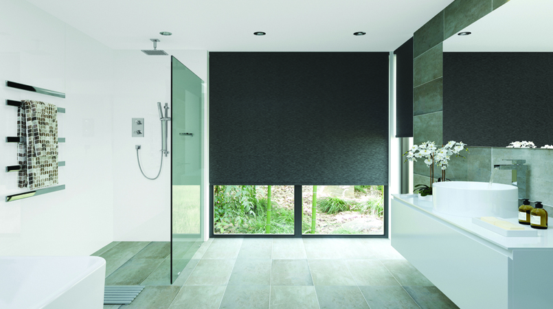 Roller Blinds on Bathroom Sample Interior